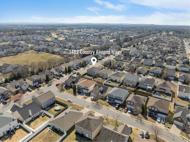 drone / aerial view with a residential view