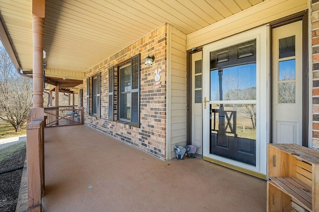 view of patio with covered porch