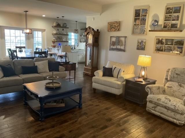 200 Marlin Rd, White House, TN 37188 - living area with dark wood finished floors