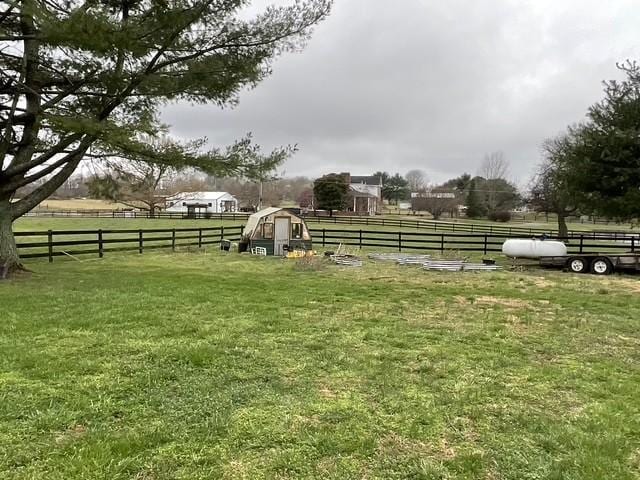 200 Marlin Rd, White House, TN 37188 - view of yard with a rural view, an outdoor structure, and fence