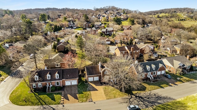 aerial view featuring a residential view