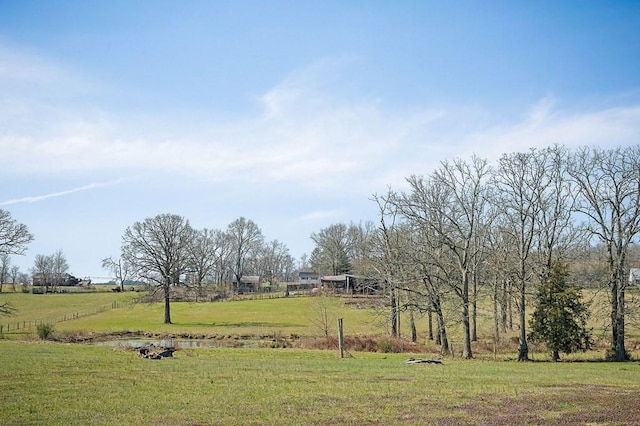 view of yard featuring a rural view