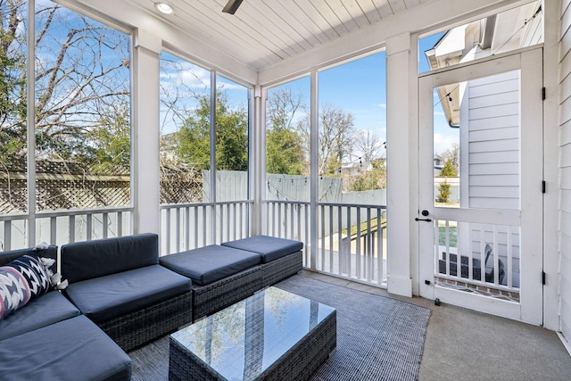 view of sunroom