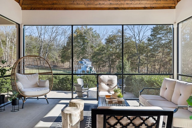 sunroom / solarium featuring plenty of natural light