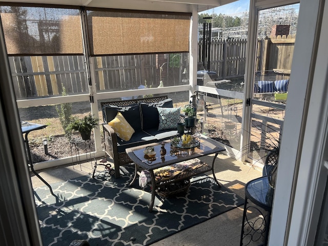 view of sunroom / solarium