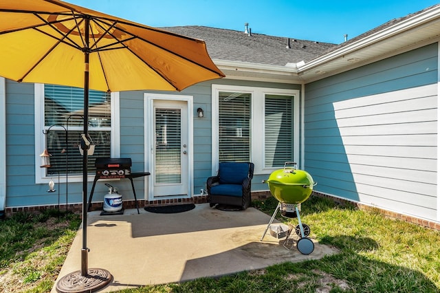 view of patio / terrace with area for grilling