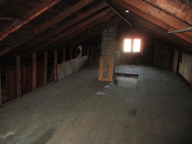 view of attic