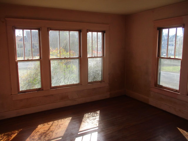 empty room featuring dark wood-style floors