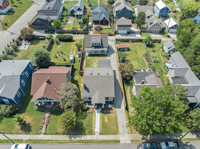 bird's eye view with a residential view