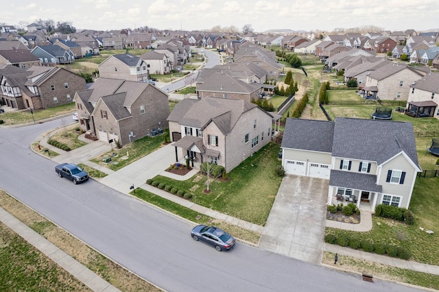 bird's eye view with a residential view