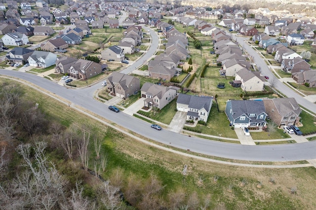 drone / aerial view with a residential view