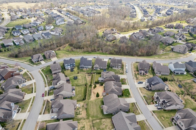 bird's eye view featuring a residential view