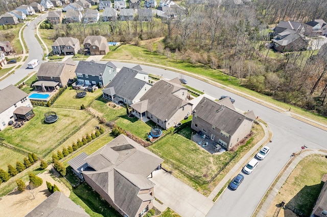 drone / aerial view featuring a residential view