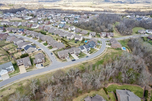 aerial view featuring a residential view