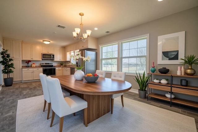 18 Old Jackson Hwy, Leoma, TN 38468 - dining room featuring a chandelier, baseboards, and recessed lighting