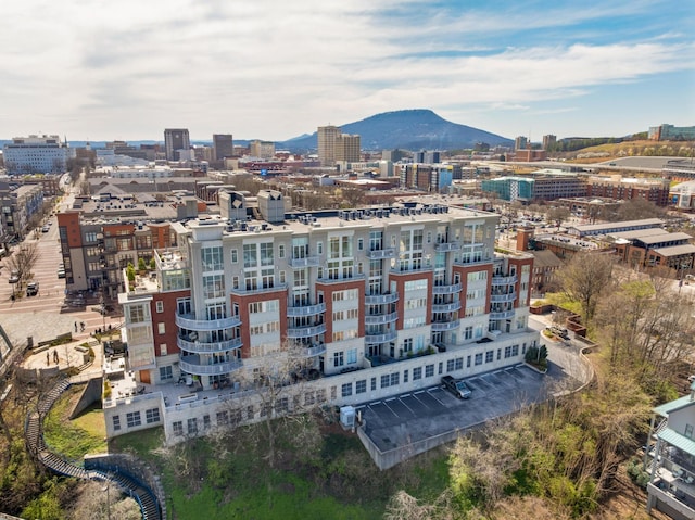 property's view of city with a mountain view