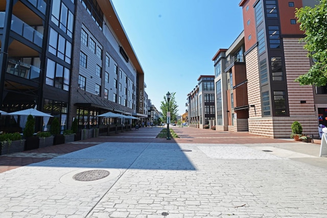 view of road with a residential view