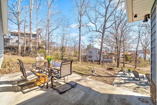view of patio featuring outdoor dining space
