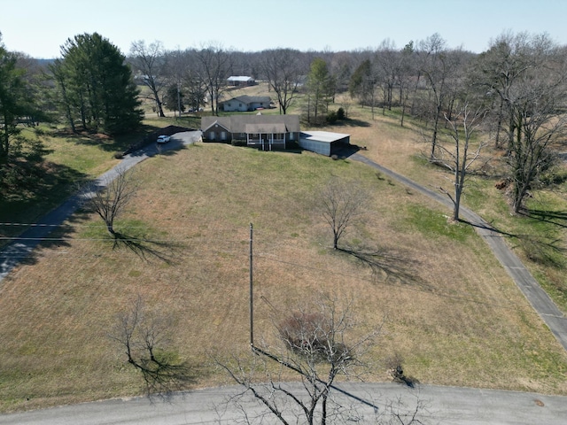 bird's eye view featuring a rural view