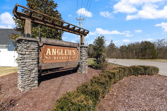 view of community sign