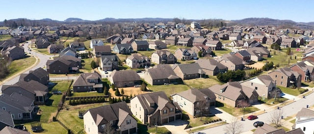 bird's eye view featuring a residential view