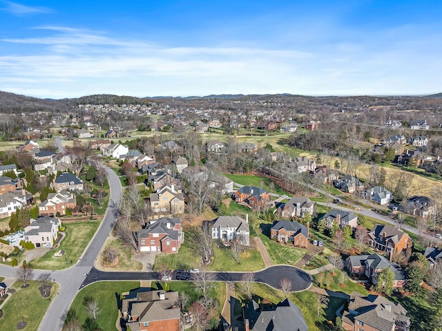 aerial view featuring a residential view