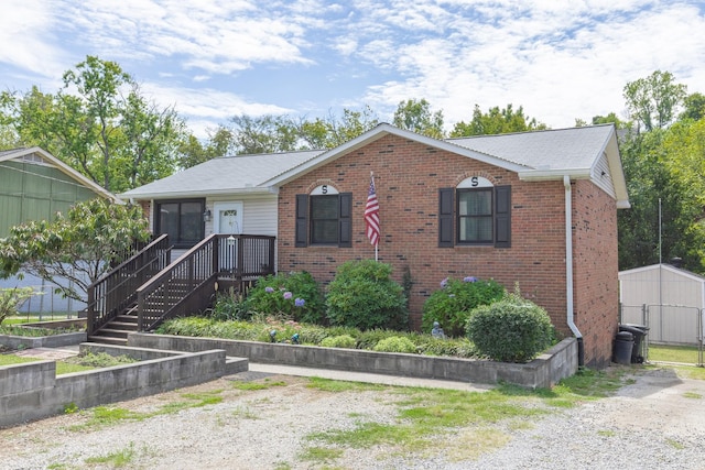 view of front facade with brick siding