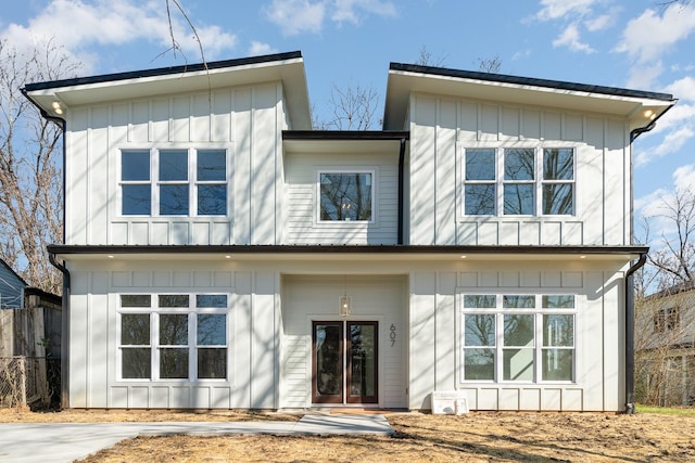 view of front of home with board and batten siding