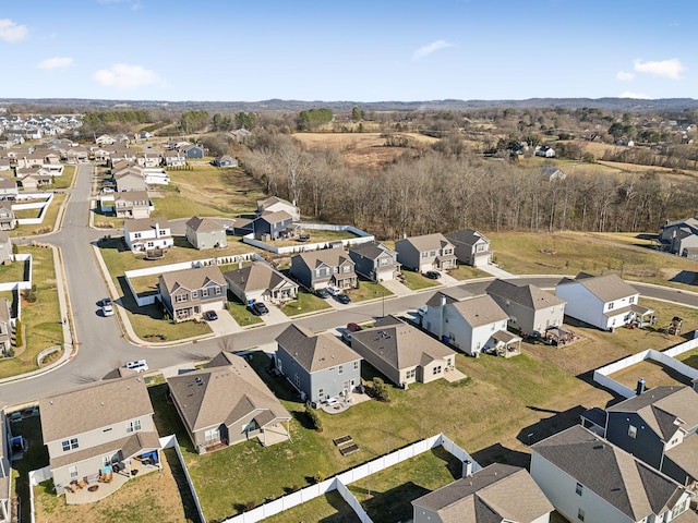 drone / aerial view with a residential view