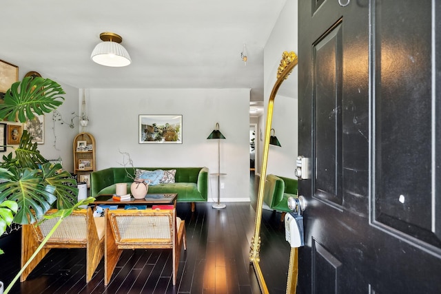 living room featuring wood finished floors