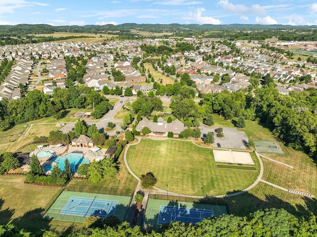 drone / aerial view featuring a residential view