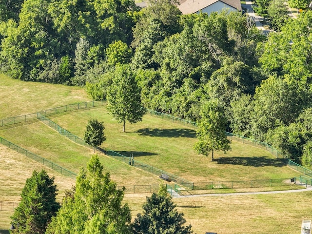 aerial view with a rural view