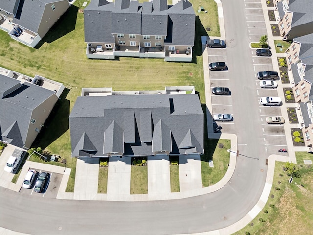 drone / aerial view with a residential view