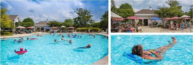 pool featuring a patio area