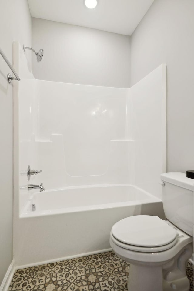 full bath featuring tub / shower combination and toilet