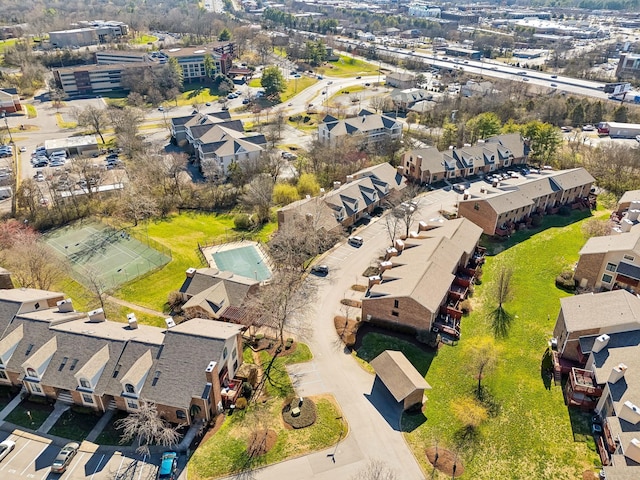 bird's eye view featuring a residential view