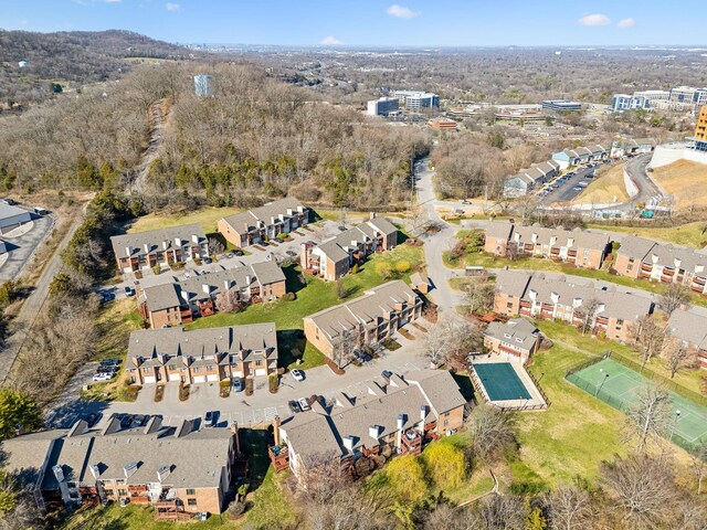 drone / aerial view with a residential view