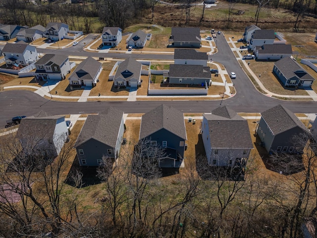 aerial view with a residential view