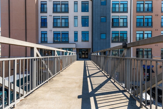 view of property's community with fence