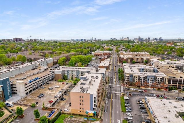 aerial view with a view of city