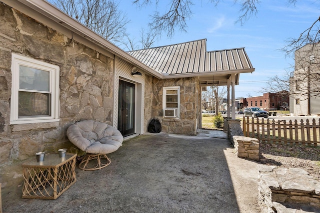 view of patio with fence