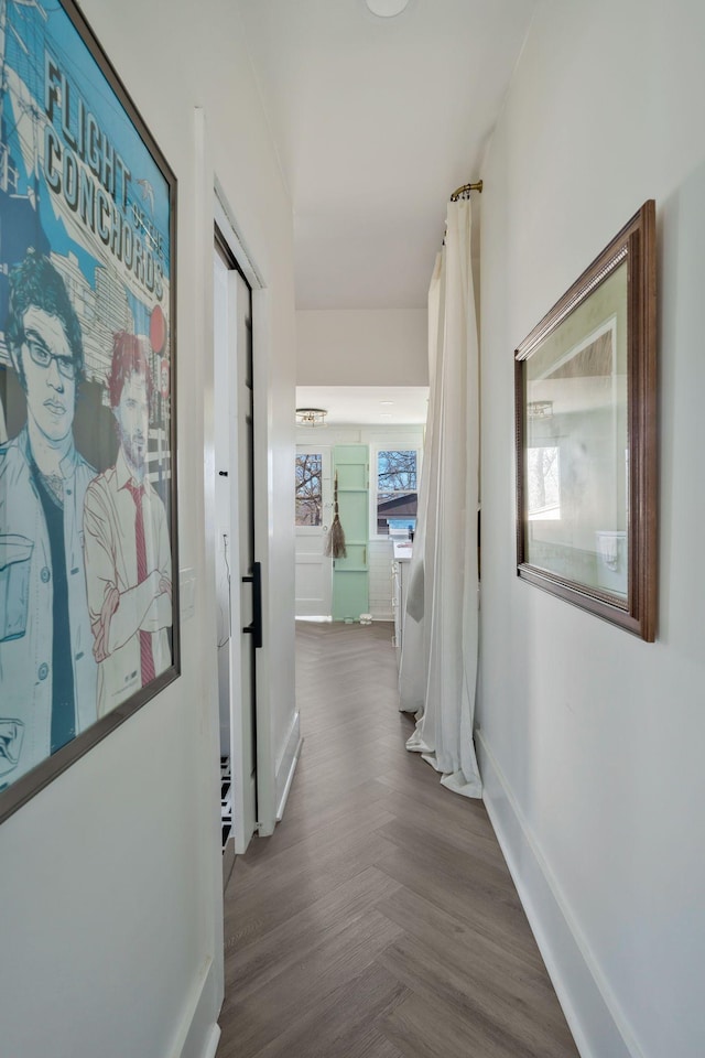 hallway with baseboards