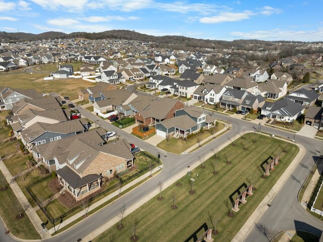 bird's eye view featuring a residential view