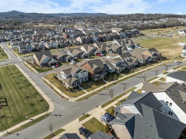 bird's eye view featuring a residential view