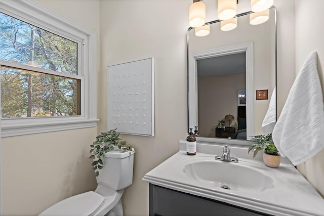 half bath with toilet and vanity