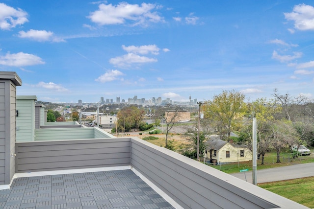 balcony featuring a view of city