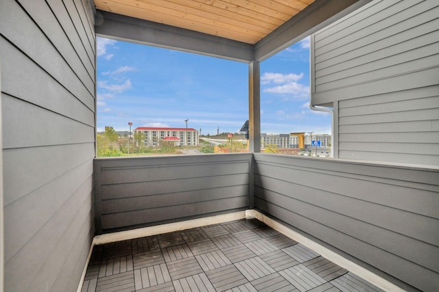 balcony with a view of city