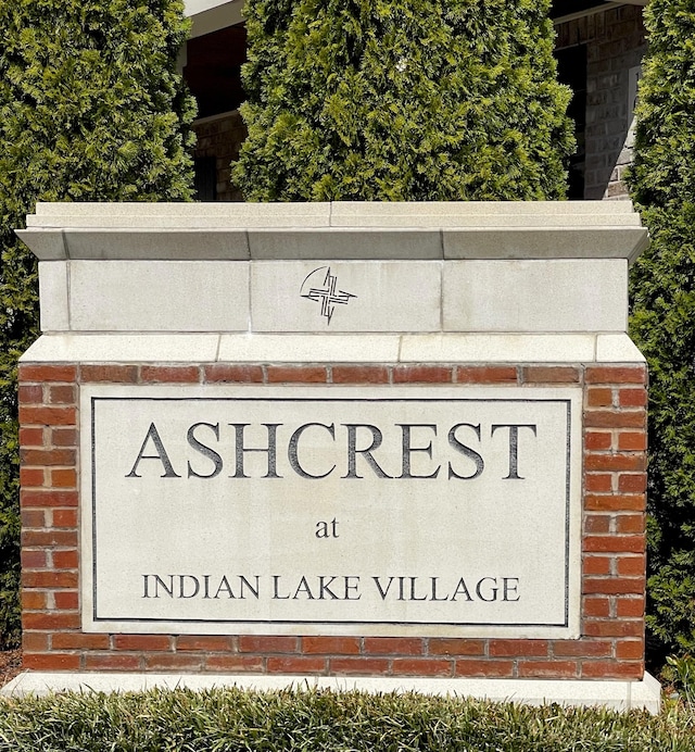 view of community sign