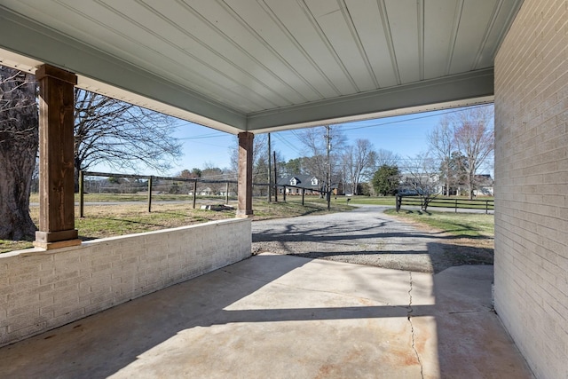 view of patio with fence