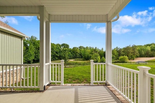 view of patio featuring covered porch